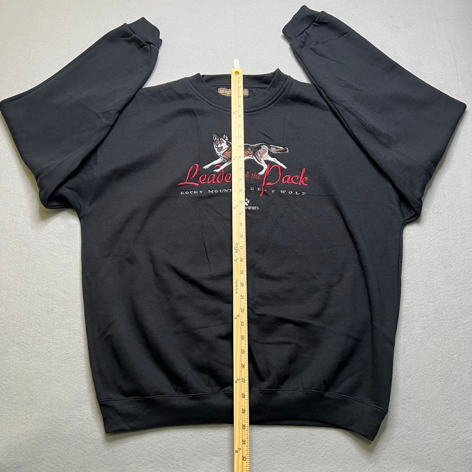 Vintage Headwaters Leader of the Pack Wolf Sweatshirt Mens XXL Black Size US XXL / EU 58 / 5 - 6 Thumbnail