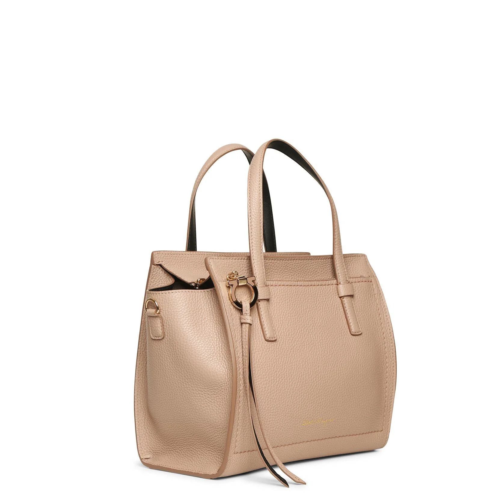 Salvatore Ferragamo o1s1rm0526 Size : OS / Leather Tote Bag in Beige Size ONE SIZE - 2 Thumbnail