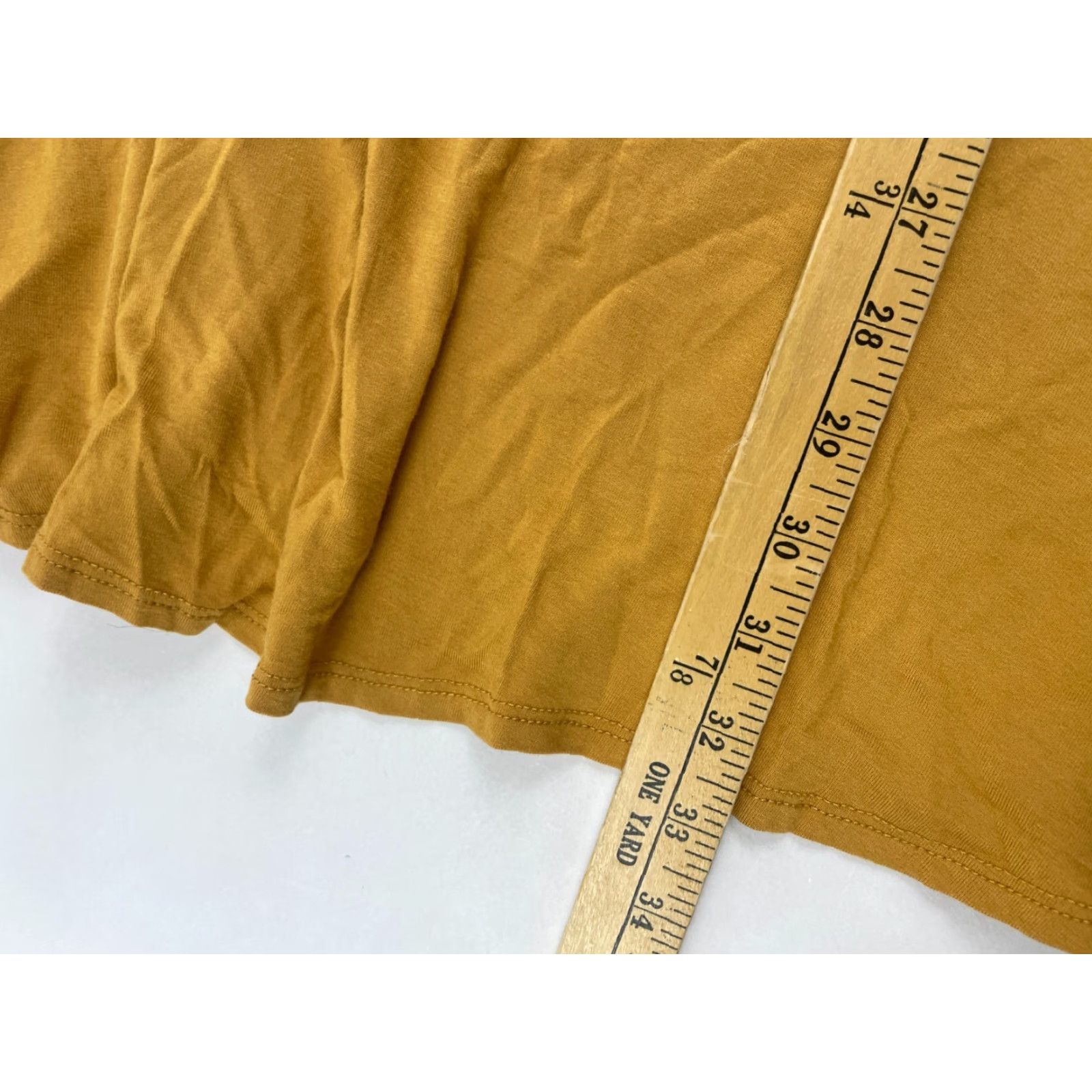 Vintage Iliad USA Dress Women XS Mustard Knee Length Cold Shoulder Long Sleeve Size XS / US 0-2 / IT 36-38 - 5 Thumbnail