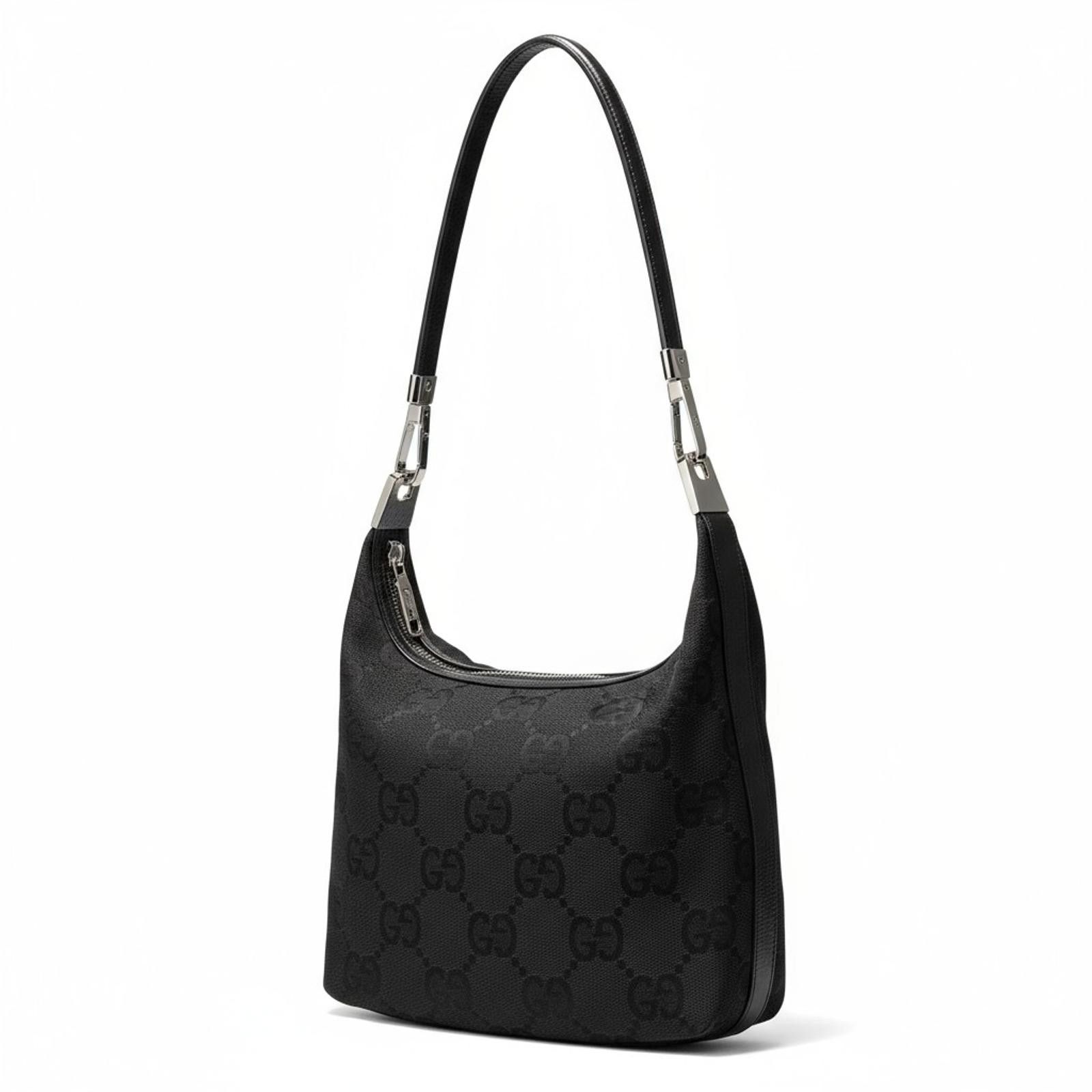 Gucci Gucci - Women's Black GG Shoulder Bag Size ONE SIZE - 1 Thumbnail