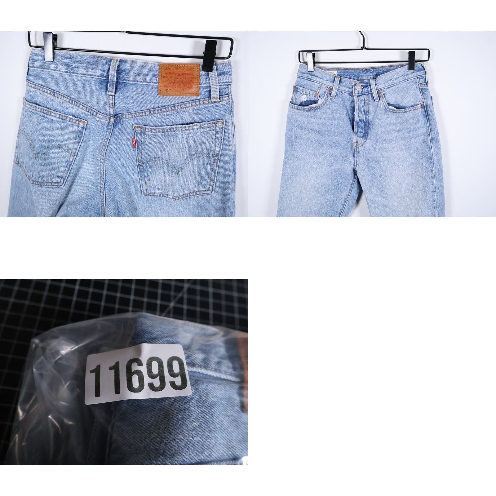 Levi's Levi's Premium 501 Jeans Women 26 x 32 Blue Big E Denim Button Fly 100% Cotton Vintage N/A Size 26" / US 2 / IT 38 - 11 Thumbnail