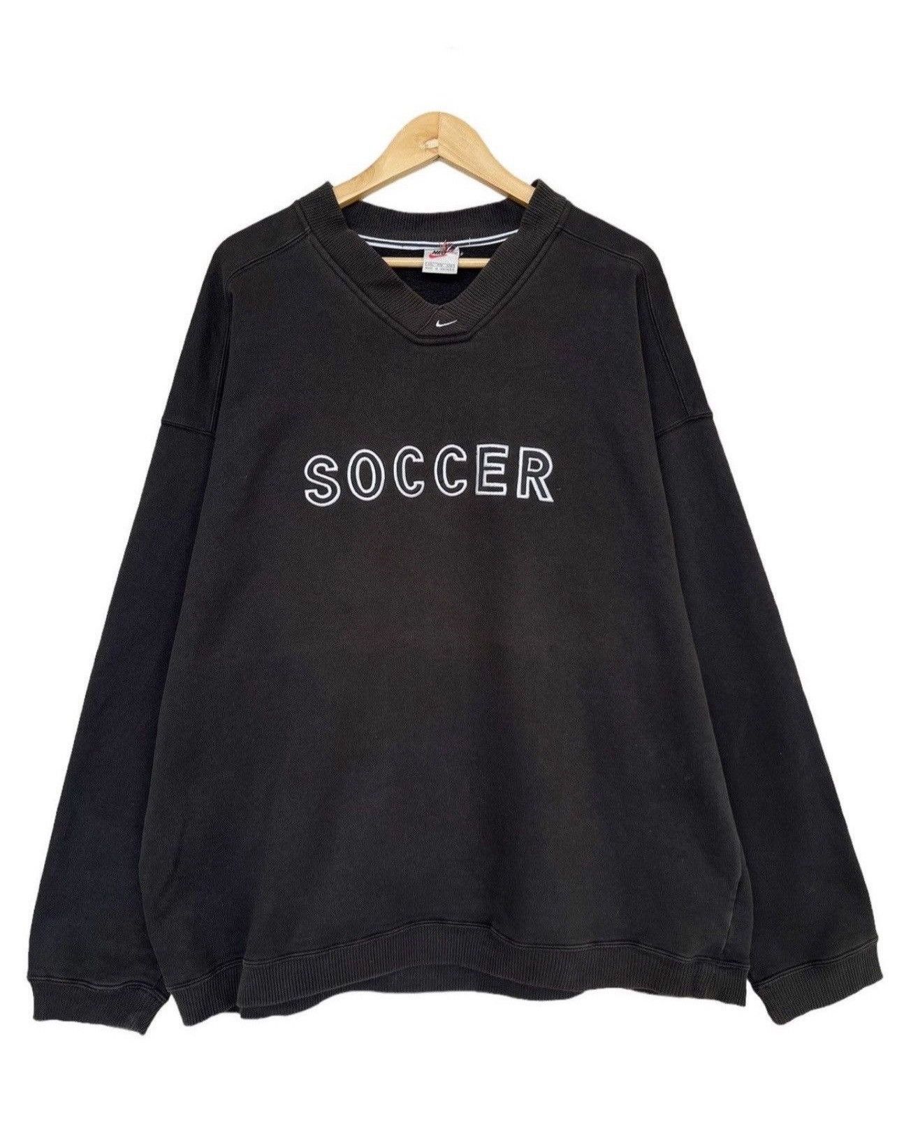 Nike Vintage Y2K Nike Soccer Centre Pullover Thrashed Sweatshirt Size US XXL / EU 58 / 5 - 1 Thumbnail