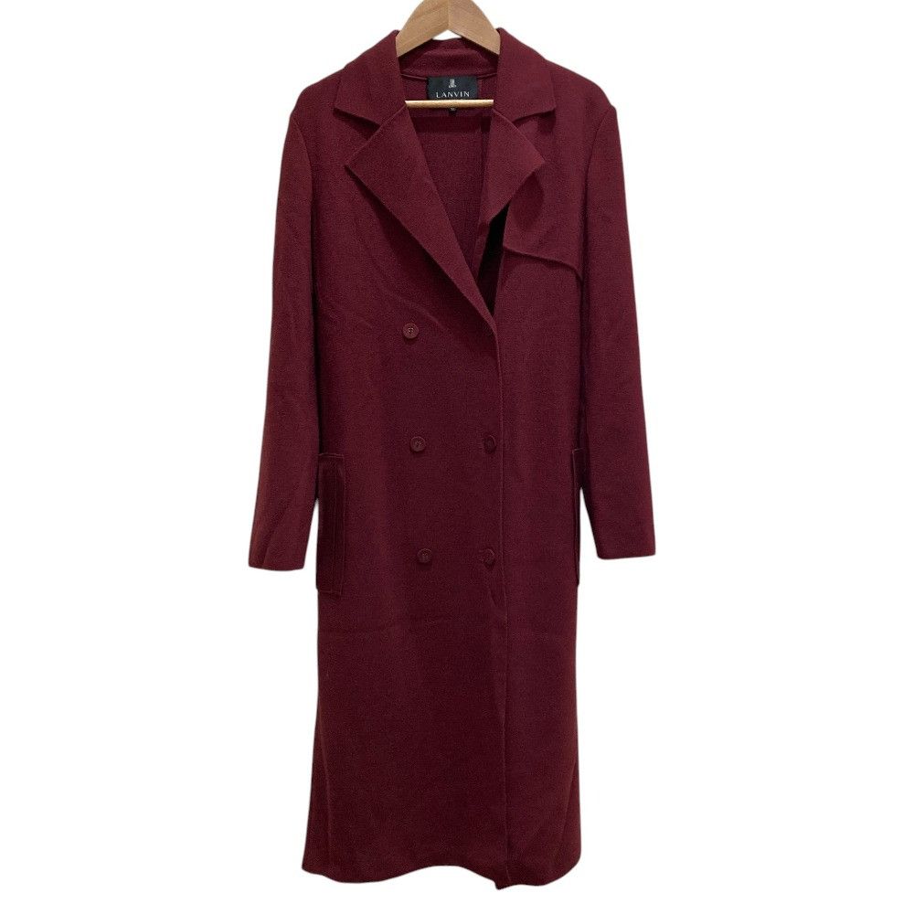 Lanvin Lanvin Lanvin Collection Wool Double Breasted Long Coat Textile Outerwear 2095127 DUTY FREE for USA Size ONE SIZE - 1 Thumbnail