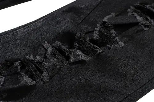 VIBE High Street Ripped Damaged Coatted Wax Baggy Flare Size US 32 / EU 48 - 7 Thumbnail