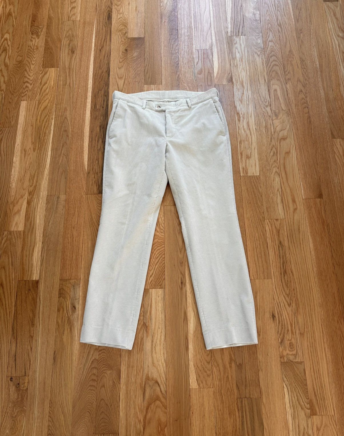 Gucci Gucci Off White Ivory Corduroy Pants Made in Italy 54 38x32 Size US 38 / EU 54 - 1 Thumbnail