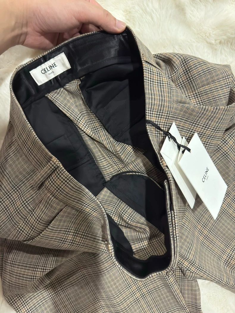 Celine Celine Wool plaid bell bottoms trousers Size US 32 / EU 48 - 7 Thumbnail