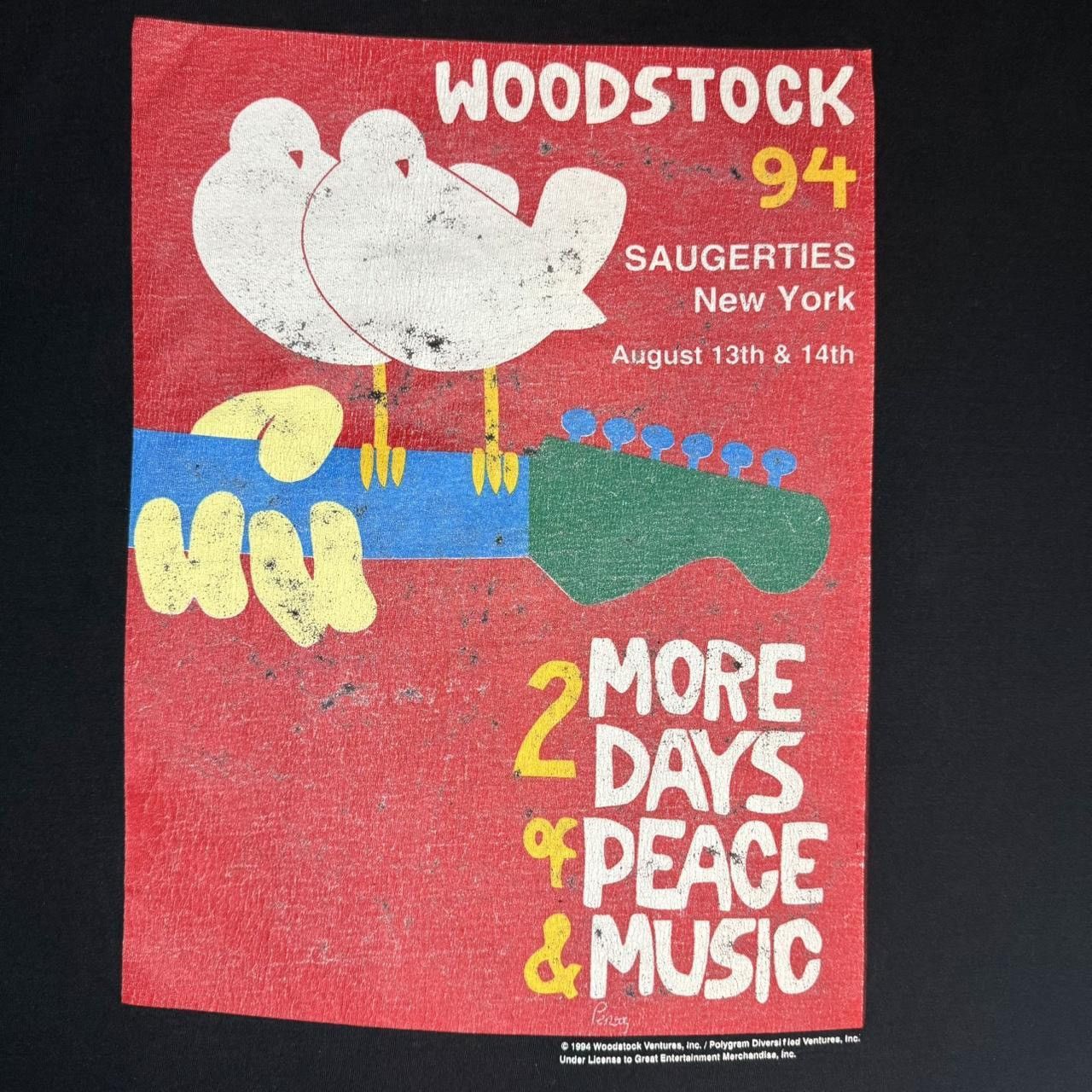 Band Tees × Vintage Rare Woodstock 1994 "2 More Days of Peace & Music" Vintage Size US L / EU 52-54 / 3 - 2 Thumbnail