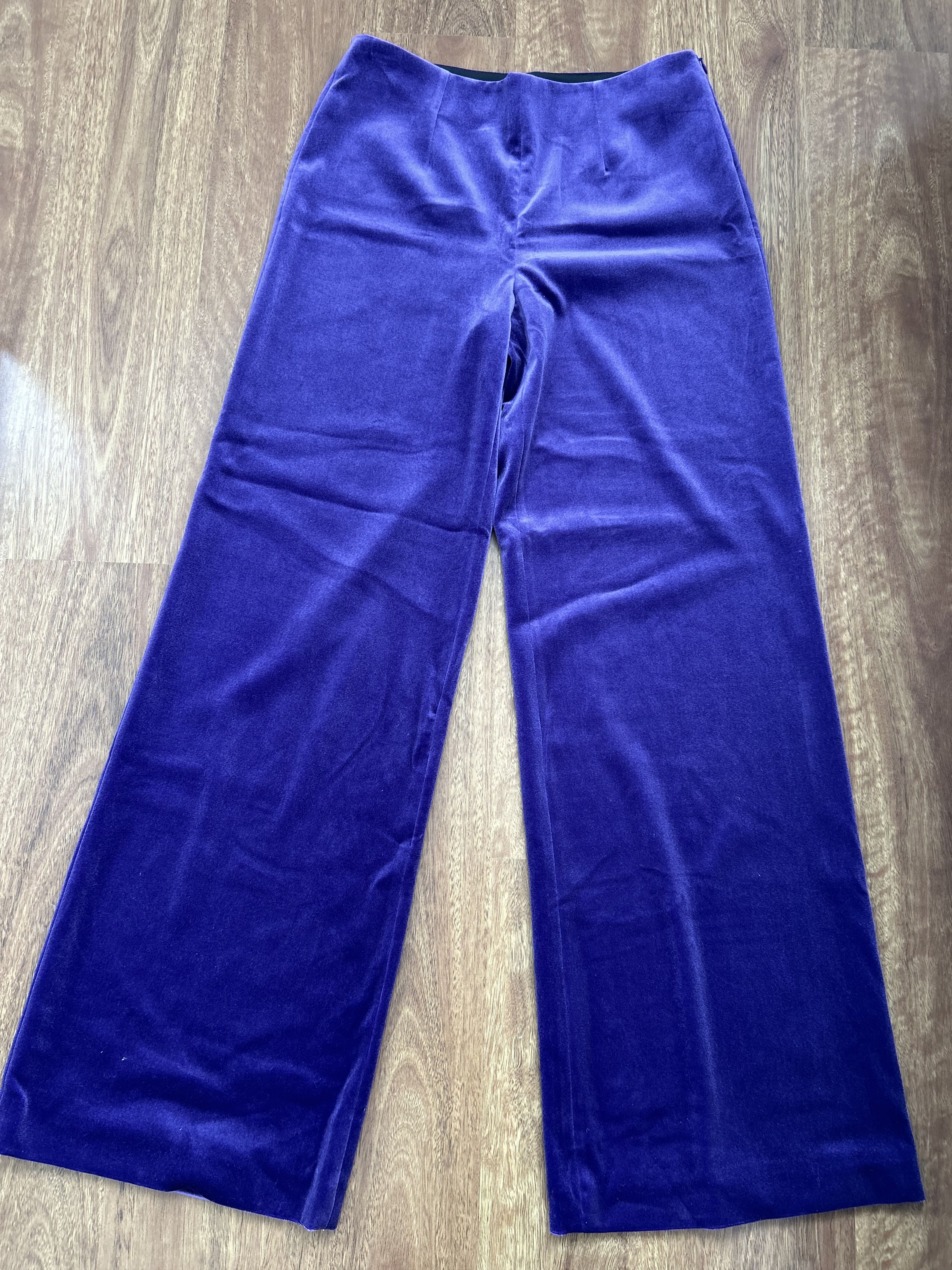 Philosophy di Lorenzo Serafini Philosophy di Lorenzo Serafini wide leg purple velvet pants Size 28" / US 6 / IT 42 - 2 Thumbnail