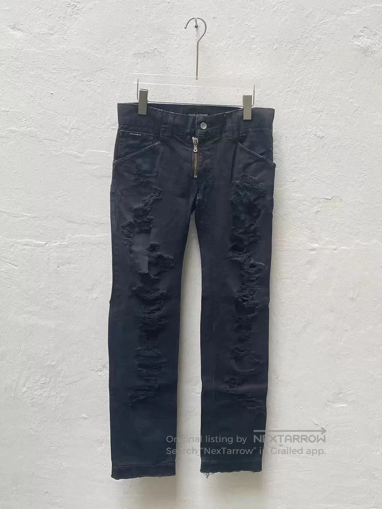 Dolce & Gabbana Dolce & Gabbana Distressed Black Jeans. Size 28" / US 6 / IT 42 - 1 Thumbnail