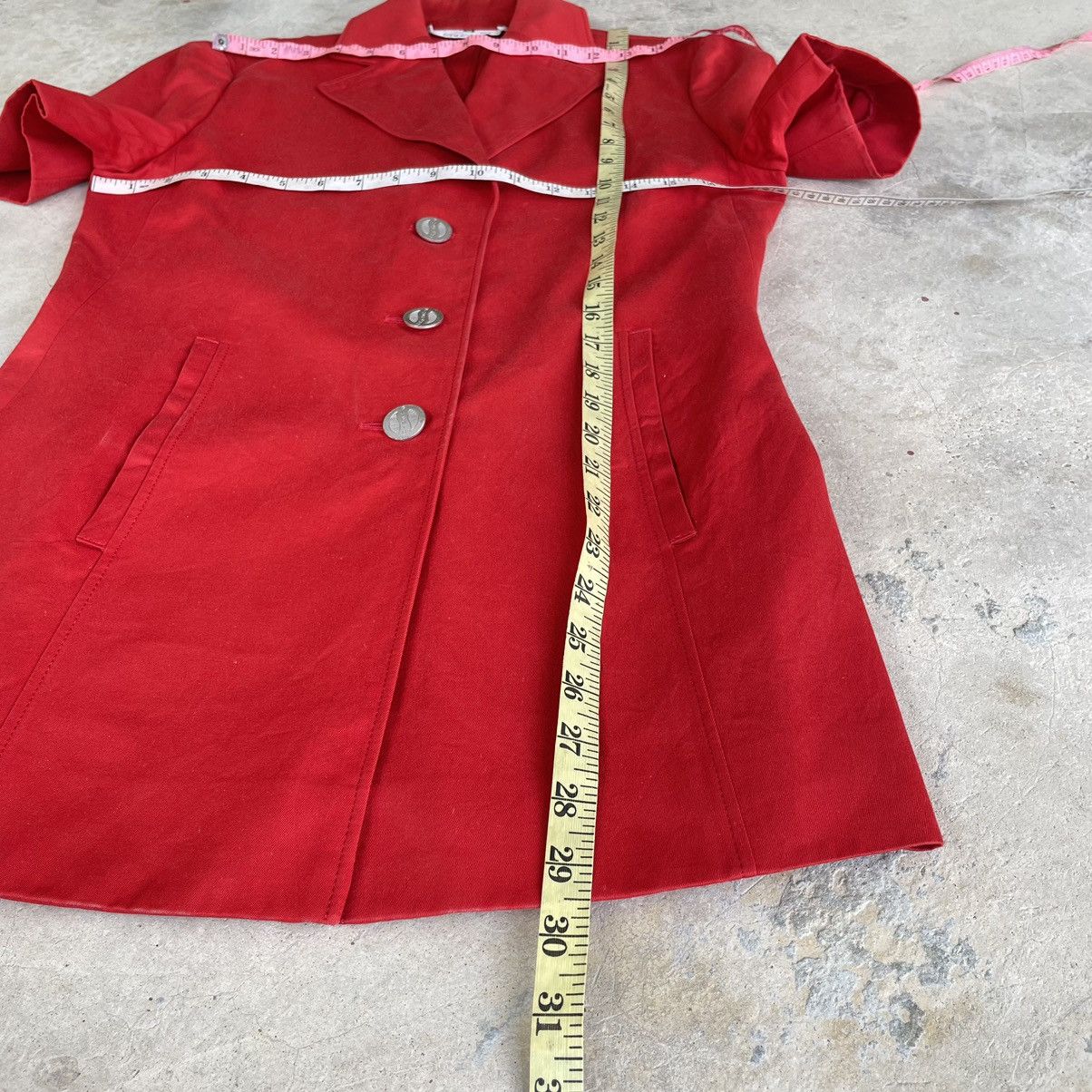 Givenchy Vintage Givenchy Boutiques Red Short Sleeve Women Blazer Size US S / EU 44-46 / 1 - 10 Thumbnail
