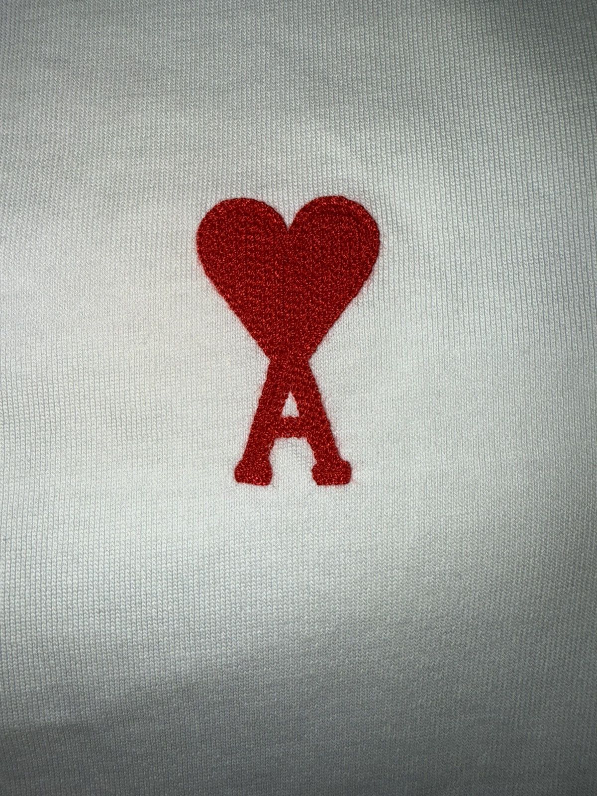 AMI AMI PARIS “De Coeur” embroidered cotton-jersey Tee! UNISEX! Size US XS / EU 42 / 0 - 9 Thumbnail