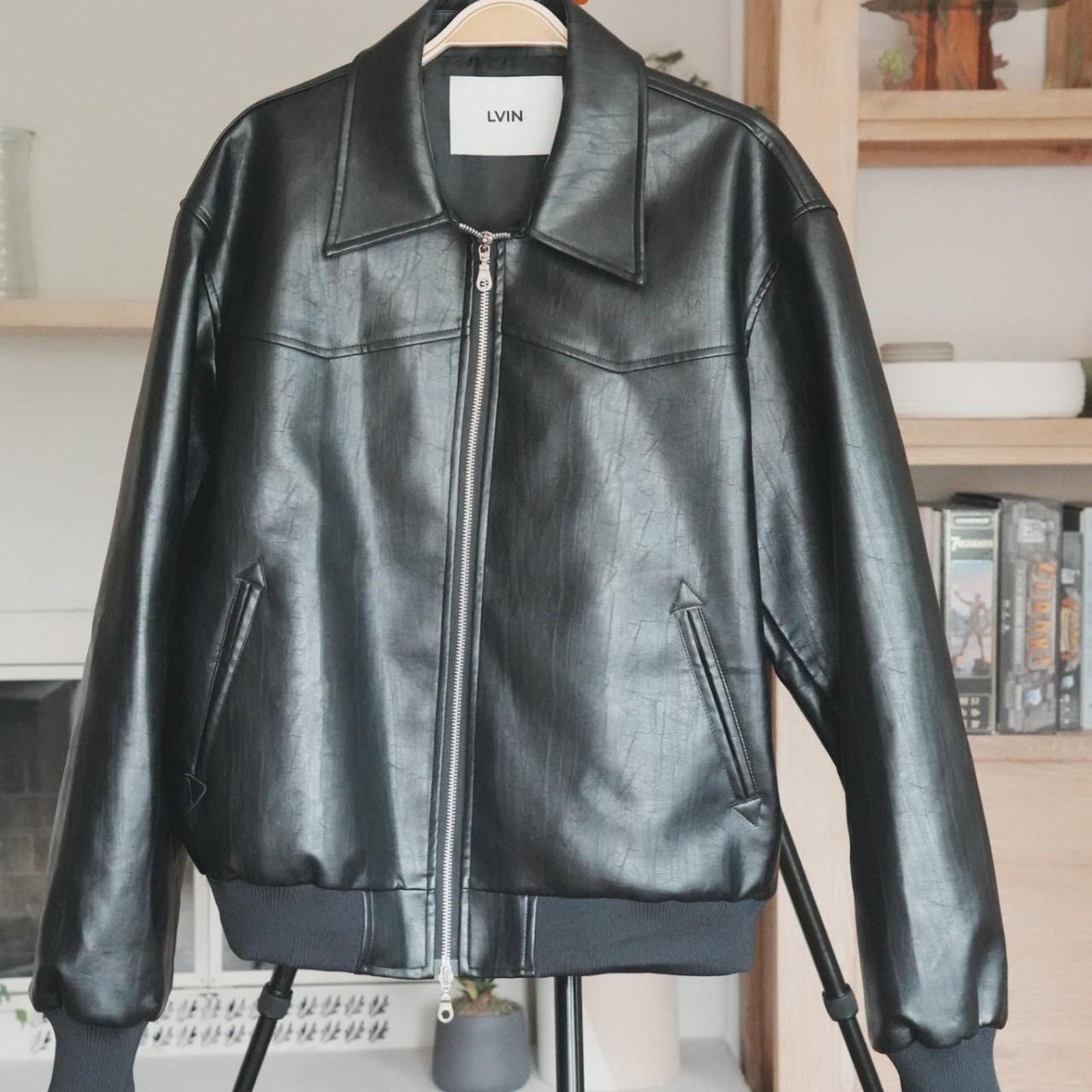 Other LVIN Black Leather Jacket (Vegan Leather) Size US L / EU 52-54 / 3 - 1 Thumbnail