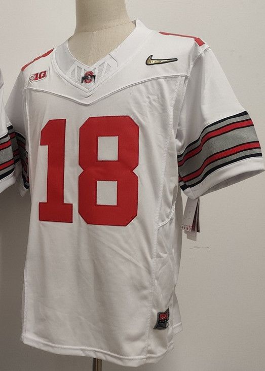 Other NCAA Buckeyes 18 Will Howard White 2025 Gold Size 3XL / US 20-22 - 4 Thumbnail