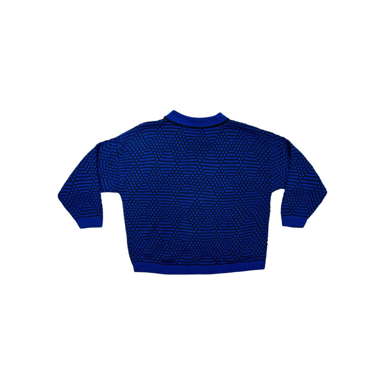 Other Vintage Retro Collared Sweater Objects D'art Blue Black S Size S / US 4 / IT 40 - 4 Thumbnail