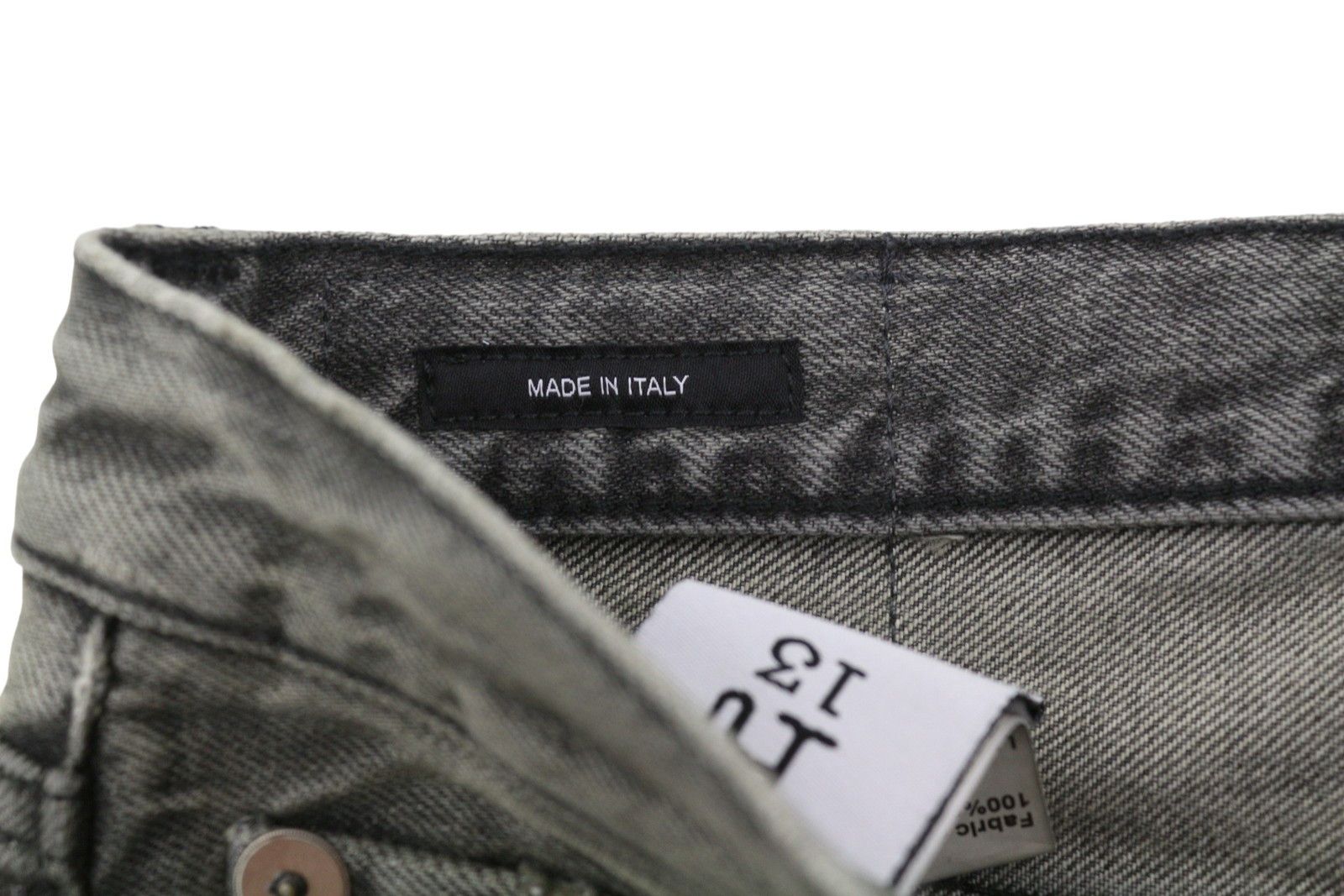 R13 D'ARCY LOOSE 27 Leyton Black Distress PF26 Jeans 88927 Size 27" / US 4 / IT 40 - 7 Thumbnail