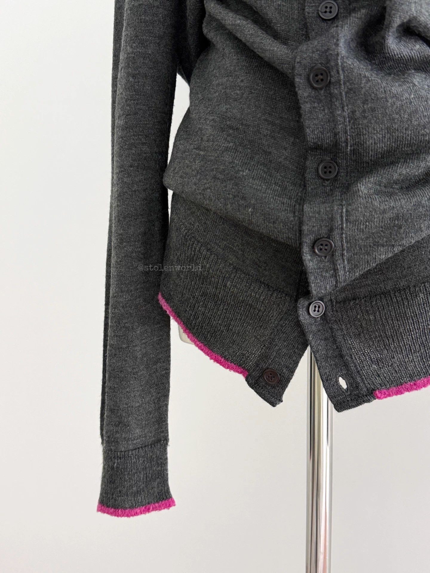 Y's Y's Dark Gray Slouchy Wool Knit Top Size 2 Size M / US 6-8 / IT 42-44 - 5 Thumbnail