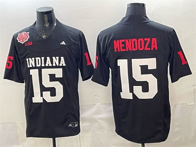 Other Men's Indiana Hoosiers #15 Fernando Mendoza Black Jersey Size US S / EU 44-46 / 1 - 1 Thumbnail