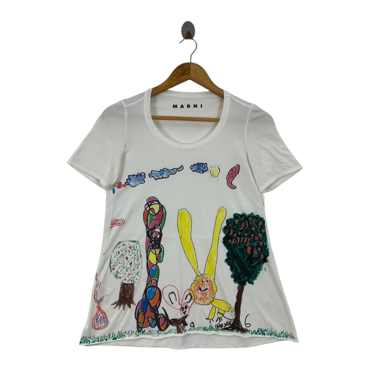 Japanese Brand × Marni MARNI designer art printed women tee Size XS / US 0-2 / IT 36-38 - 1 Thumbnail