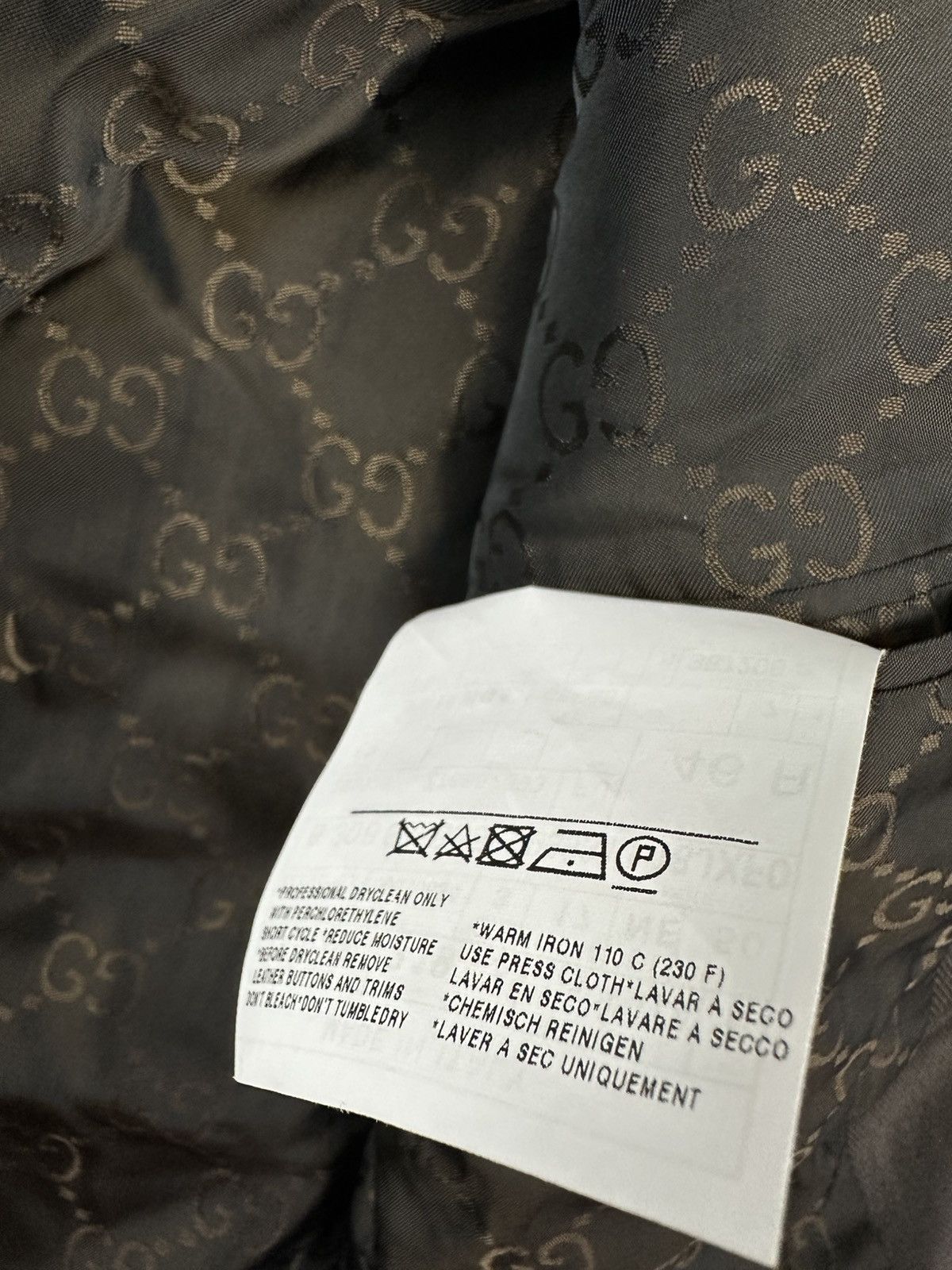 Designer × Gucci Gucci tom Ford brown blazer monogram inside made in Italy Size 46R - 9 Thumbnail