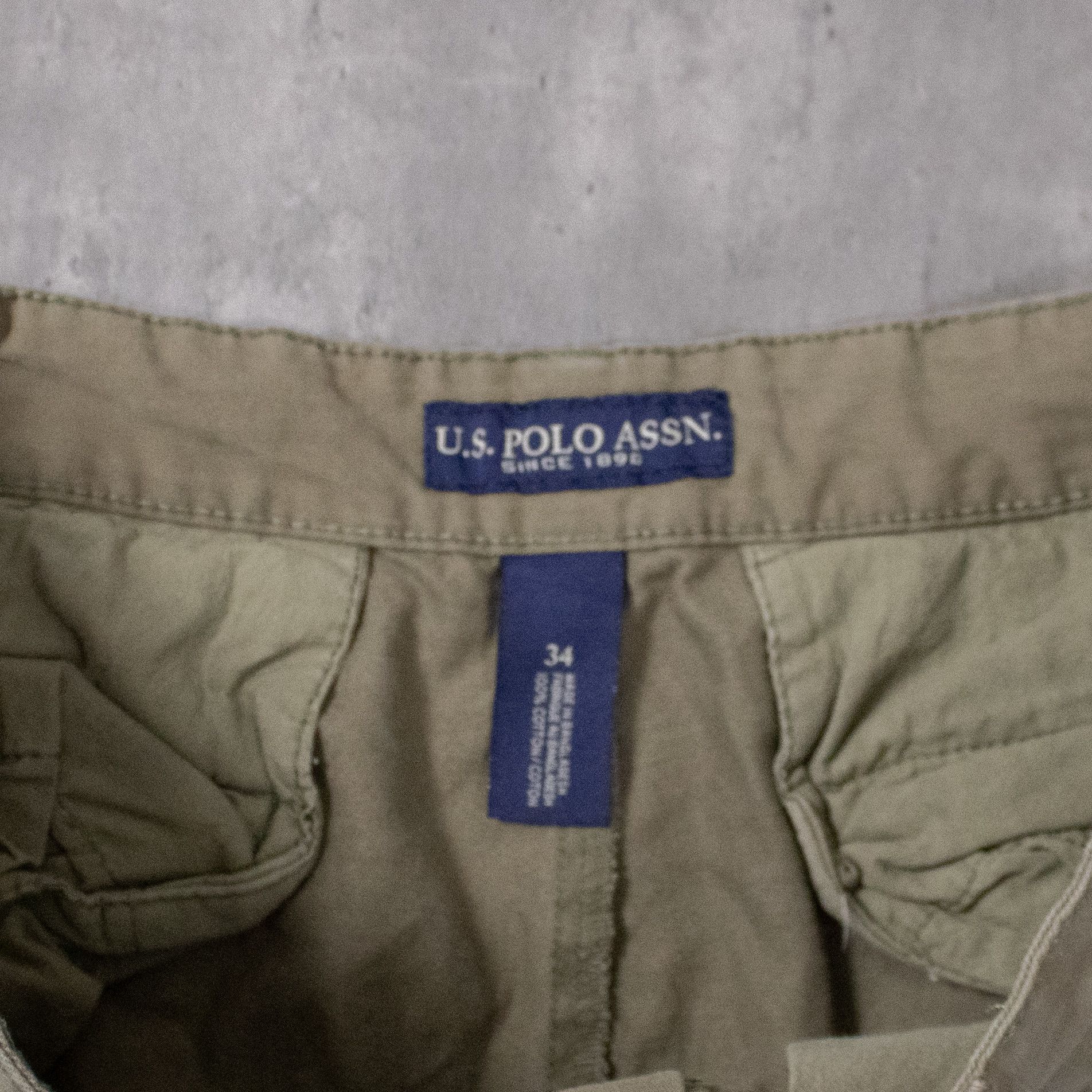 U.S. Polo Assn. Y2K 2000's USPA U.S. Polo Assn Sage Green Baggy Relax Shorts Size US 34 / EU 50 - 4 Thumbnail