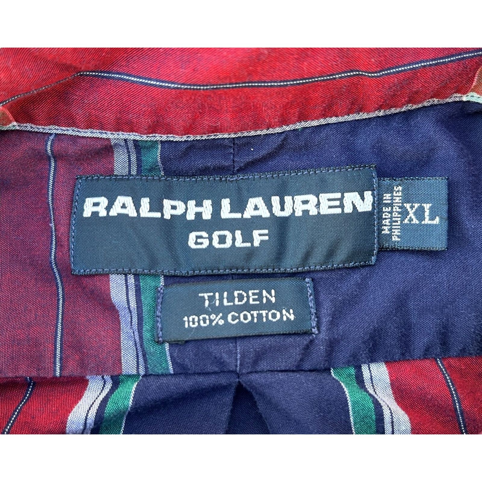 Ralph Lauren VINTAGE Ralph Lauren Golf Button-Down Shirt XL Men’s Plaid Long Sleeve Tilden Cotton Pocketed Shirt Size US XL / EU 56 / 4 - 6 Thumbnail