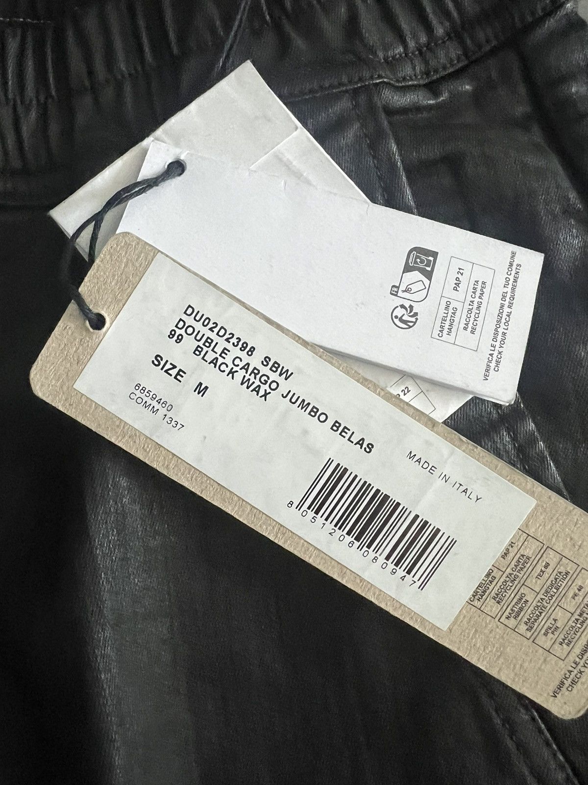 Rick Owens Drkshdw NEW | FW24 PORTERVILLE DOUBLE CARGO JUMBO BELAS WAXED SBW Size US 34 / EU 50 - 7 Thumbnail