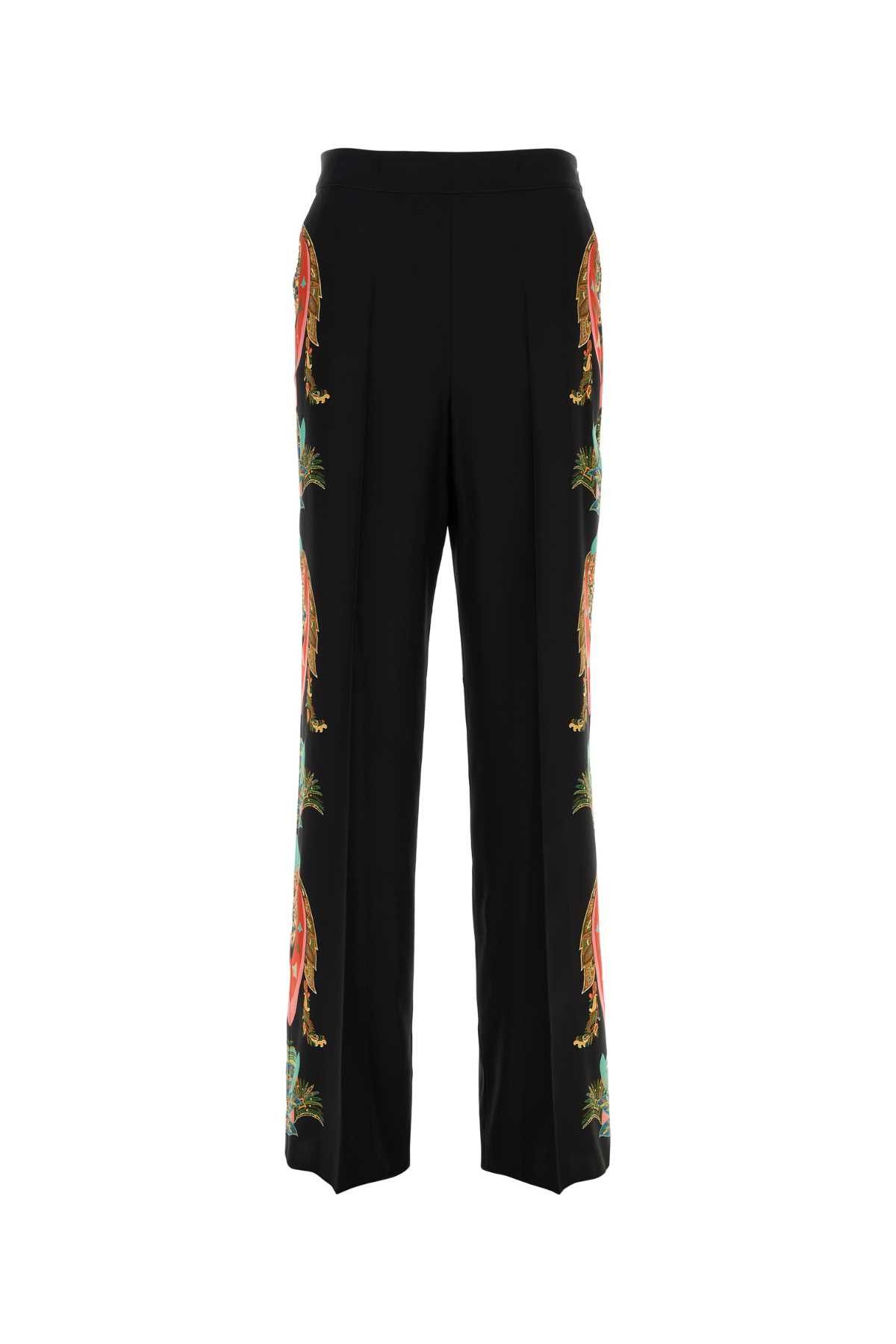 Etro Black Silk Pant Size 30" / US 8 / IT 44 - 1 Thumbnail