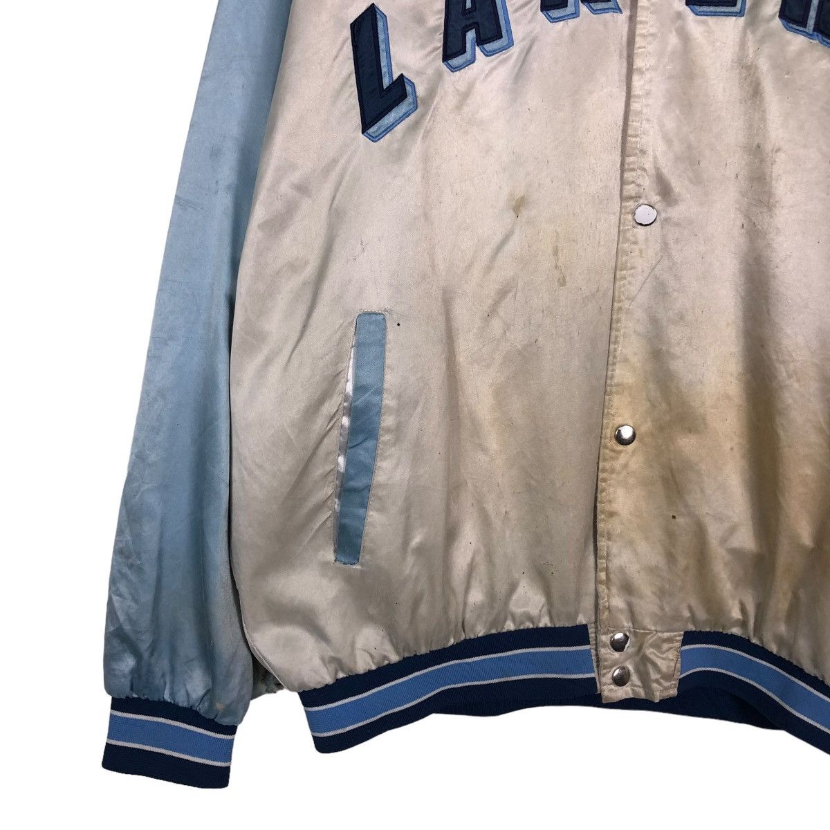 NBA 🔥VINTAGE BOMBER JACKET LAKERS SPELL OUT HARDWOOD CLASSIC Size US XL / EU 56 / 4 - 4 Thumbnail