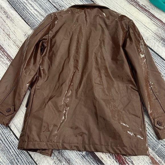 Lioness LIONESS Faux Patent Leather Trench Jacket Size XXS / US 00 / IT 34 - 5 Thumbnail