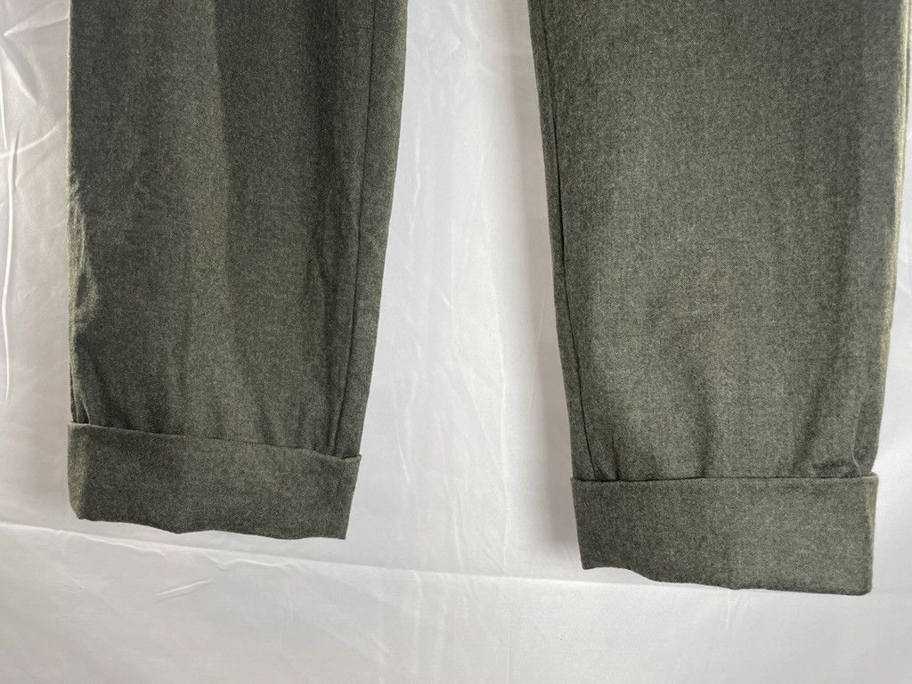 Brunello Cucinelli BRUNELLO CUCINELLI Green Flannel Wool Flat Front Cargo Pants Size US 36 / EU 52 - 5 Thumbnail