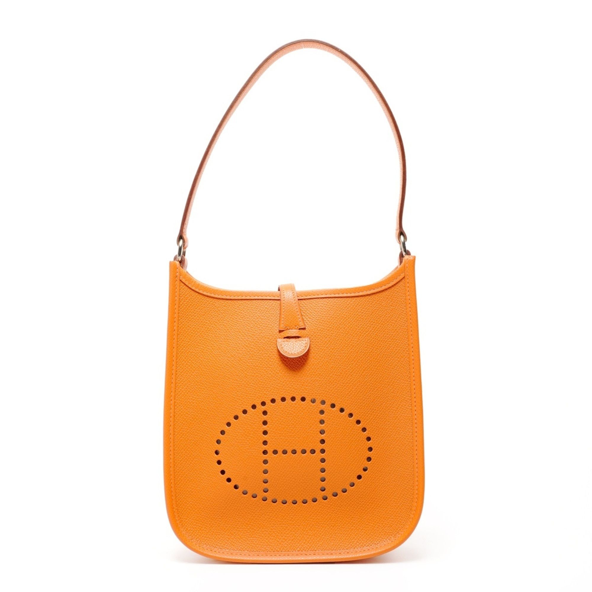 Hermes Hermes Hermès 2005 Mini Evelyn TPM Short Strap Shoulder Bag in Orange, Stamped with I Size ONE SIZE - 1 Thumbnail