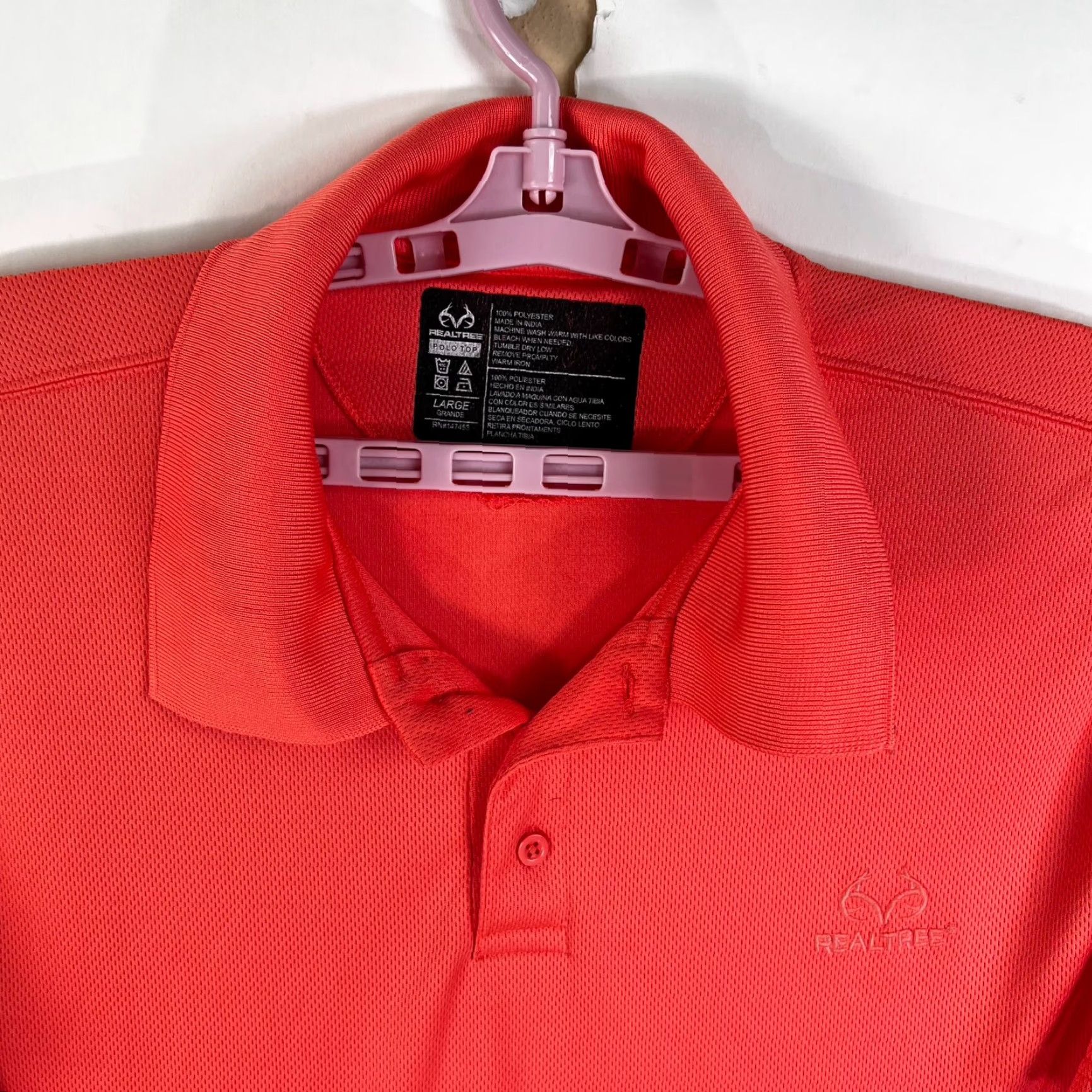 Realtree Realtree Polo Mens Large Size Coral Orange Size US L / EU 52-54 / 3 - 3 Thumbnail