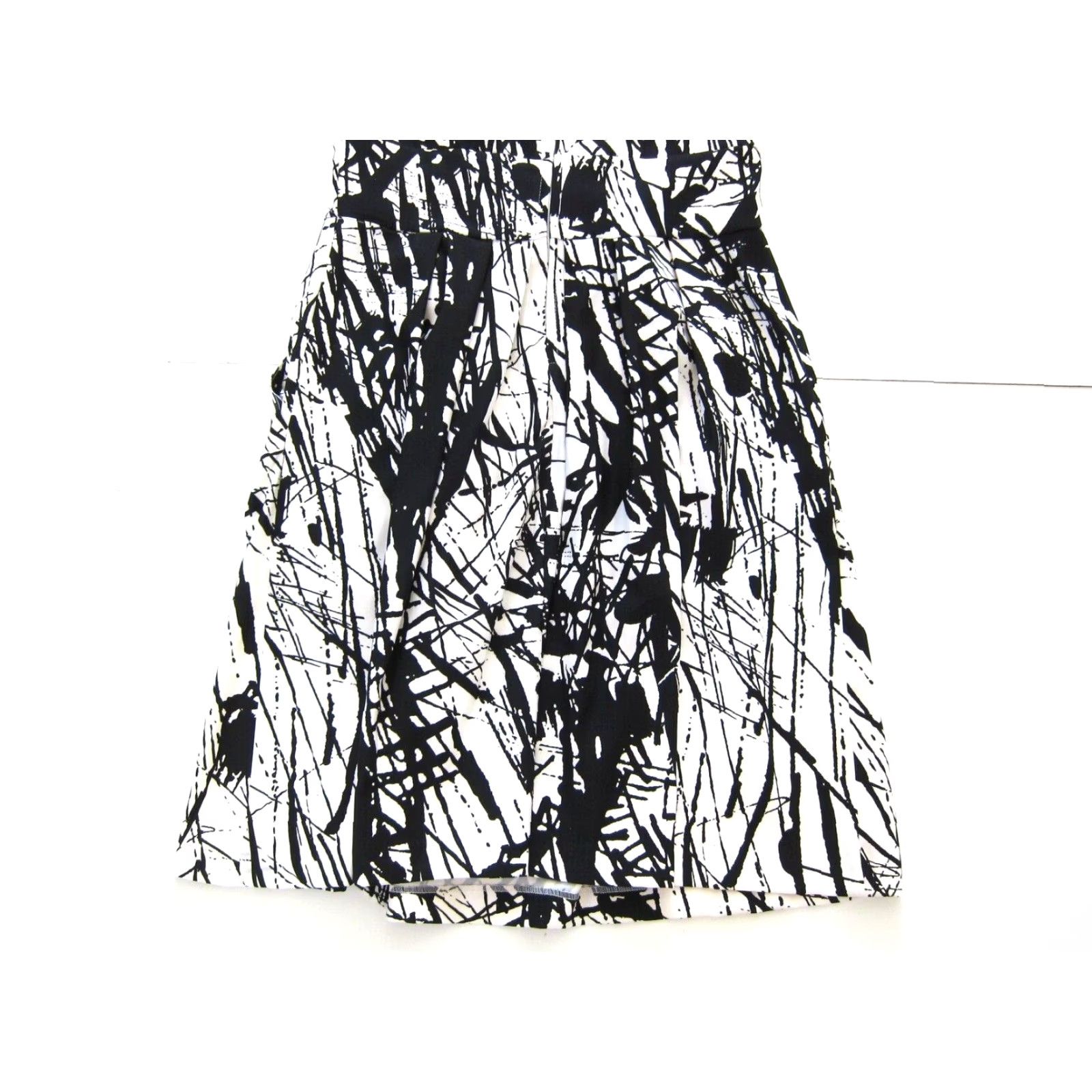 Vintage Corey P Black White Abstract V-Neck Pocket Sheath Shift Tunic Tank Sun Dress 8 Size M / US 6-8 / IT 42-44 - 7 Thumbnail