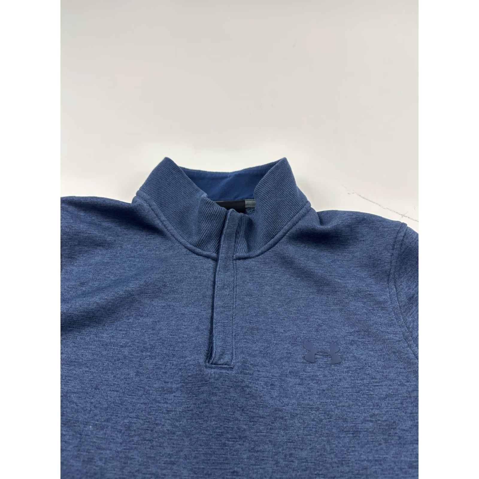 Under Armour Under Armour Sweatshirt Mens M Blue Golf Pullover 1/4 Zip Loose Fit Shirt Mens Golf 1/4 Zip Logo Size US M / EU 48-50 / 2 - 2 Thumbnail