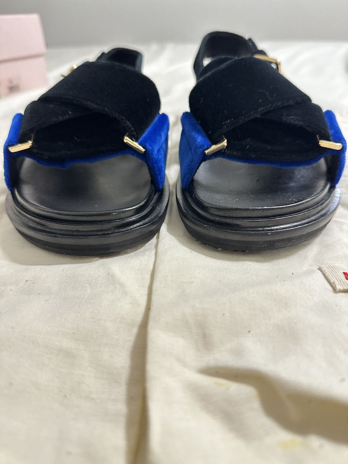 Marni Marni - Fussbett velvet black/blue women sandals size36 Size US 6 / IT 36 - 3 Thumbnail