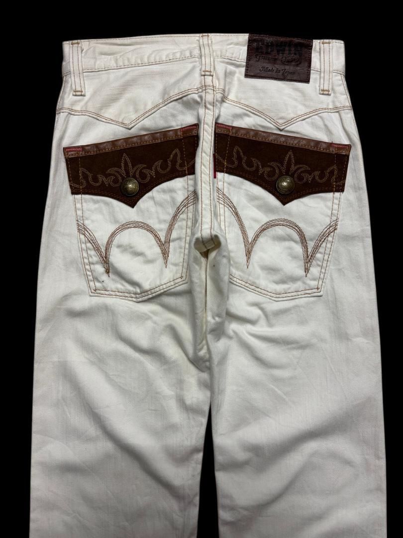 Edwin RARE Edwin White Jeans Navajo Style Pocket Made in Japan Size US 28 / EU 44 - 13 Thumbnail