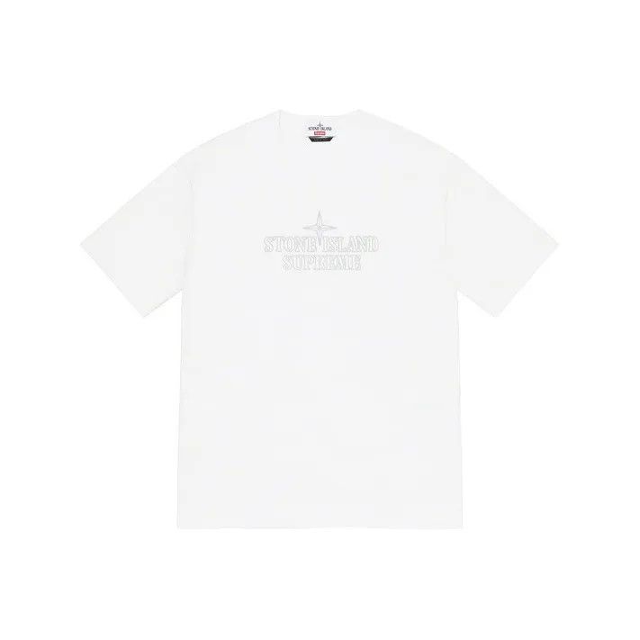 Stone Island Supreme x Stone Island Embroidered Short Sleeve Tee Size US S / EU 44-46 / 1 - 1 Thumbnail