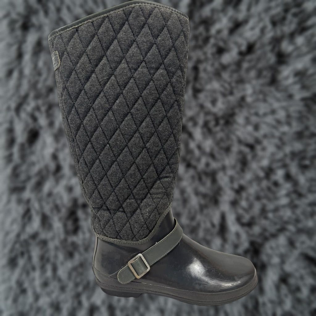Sperry VINTAGE Sperry Top Sider Hingham Quilted Tall Rain Boots Sz 8 Gray Womens Size M / US 6-8 / IT 42-44 - 1 Thumbnail