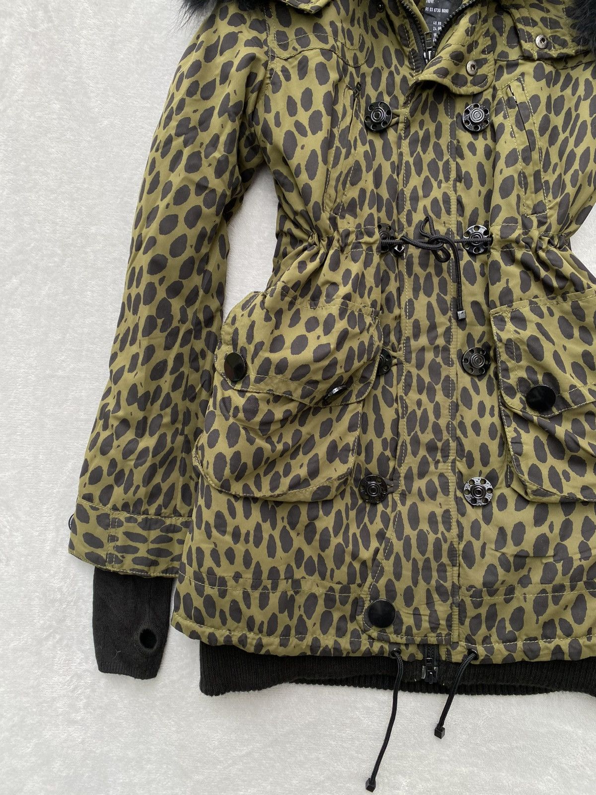 SLY Sly Leopard Print Fur Hood Parka Size S / US 4 / IT 40 - 2 Thumbnail