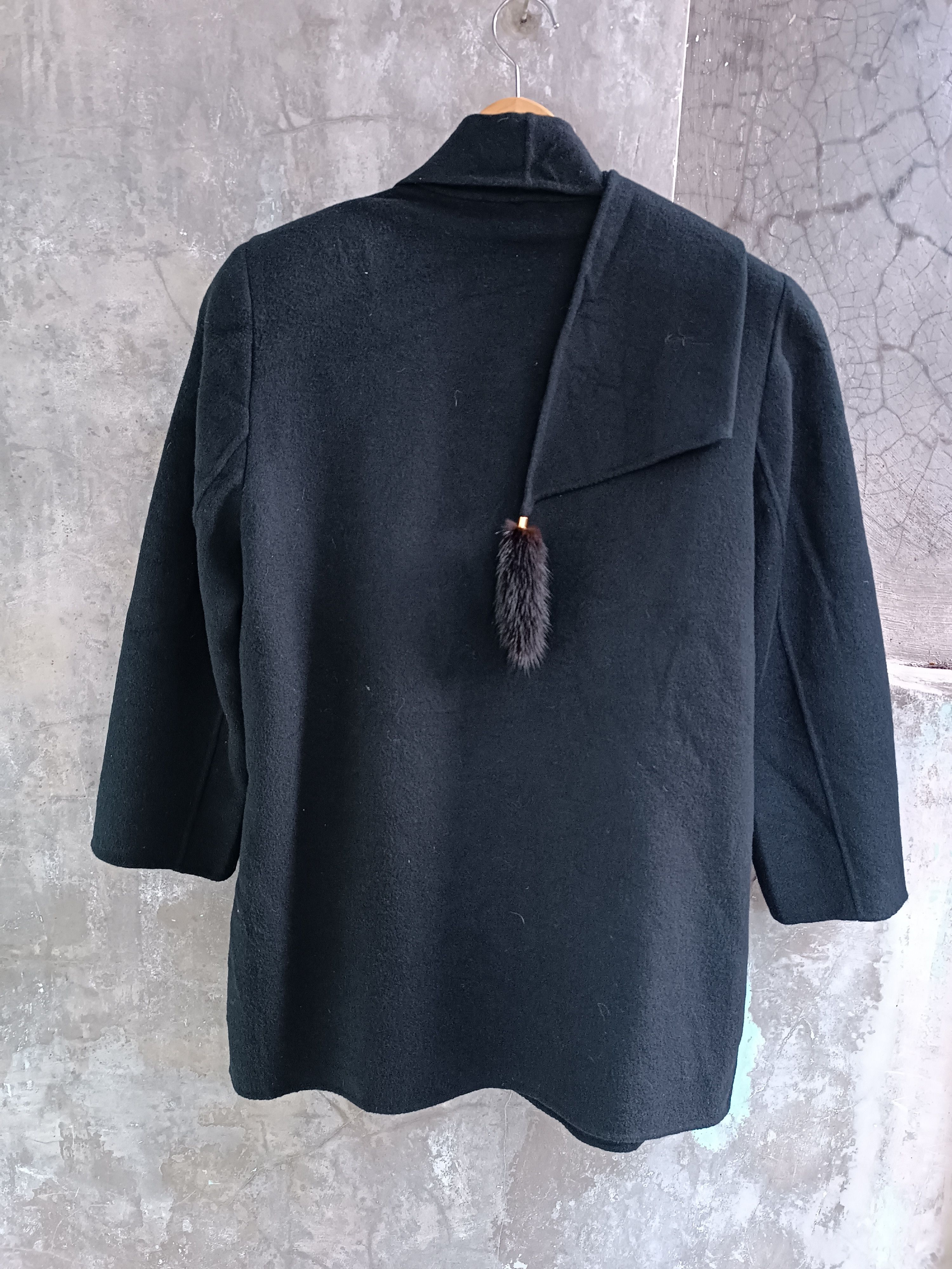 Japanese Brand SIEN, ENNE BLACK WOOL BLAZER WITH UNIQUE FUR SCARF Size M / US 6-8 / IT 42-44 - 7 Thumbnail