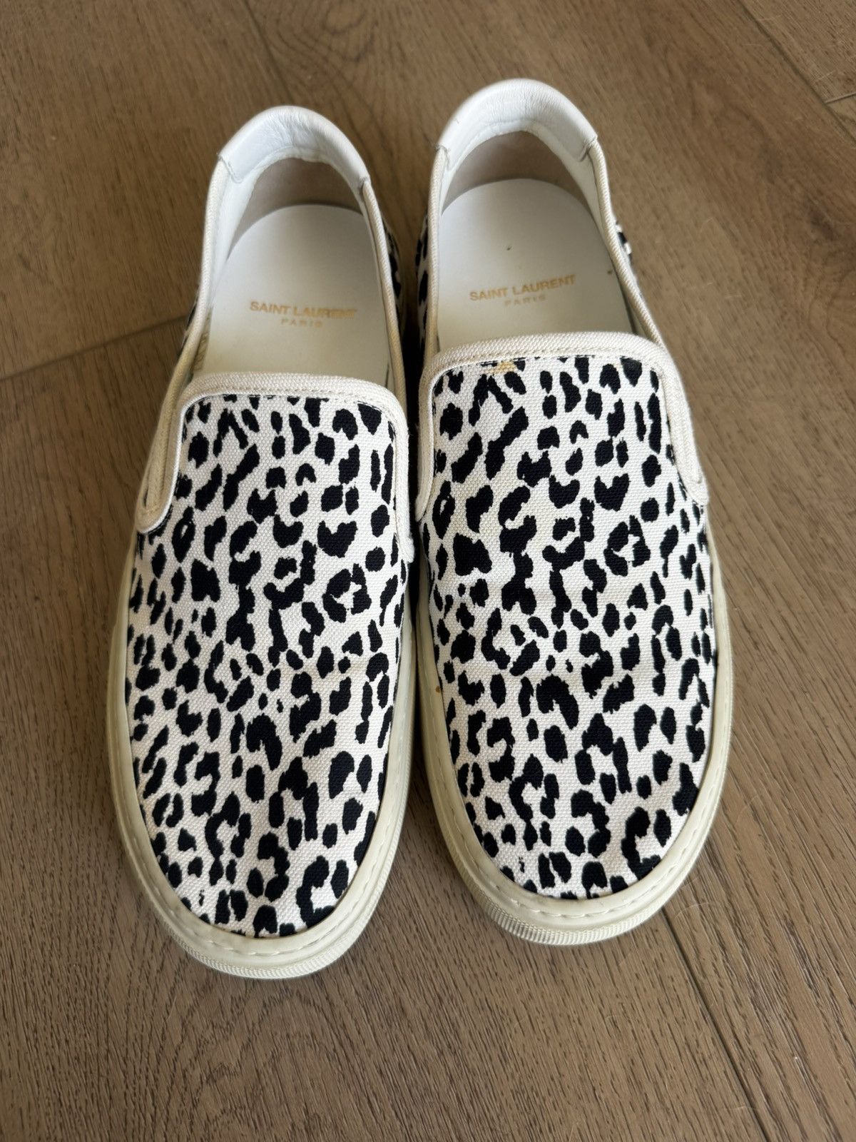 Saint Laurent Paris Hedi era Babycat Slip Ons Size US 8 / EU 41 - 1 Thumbnail