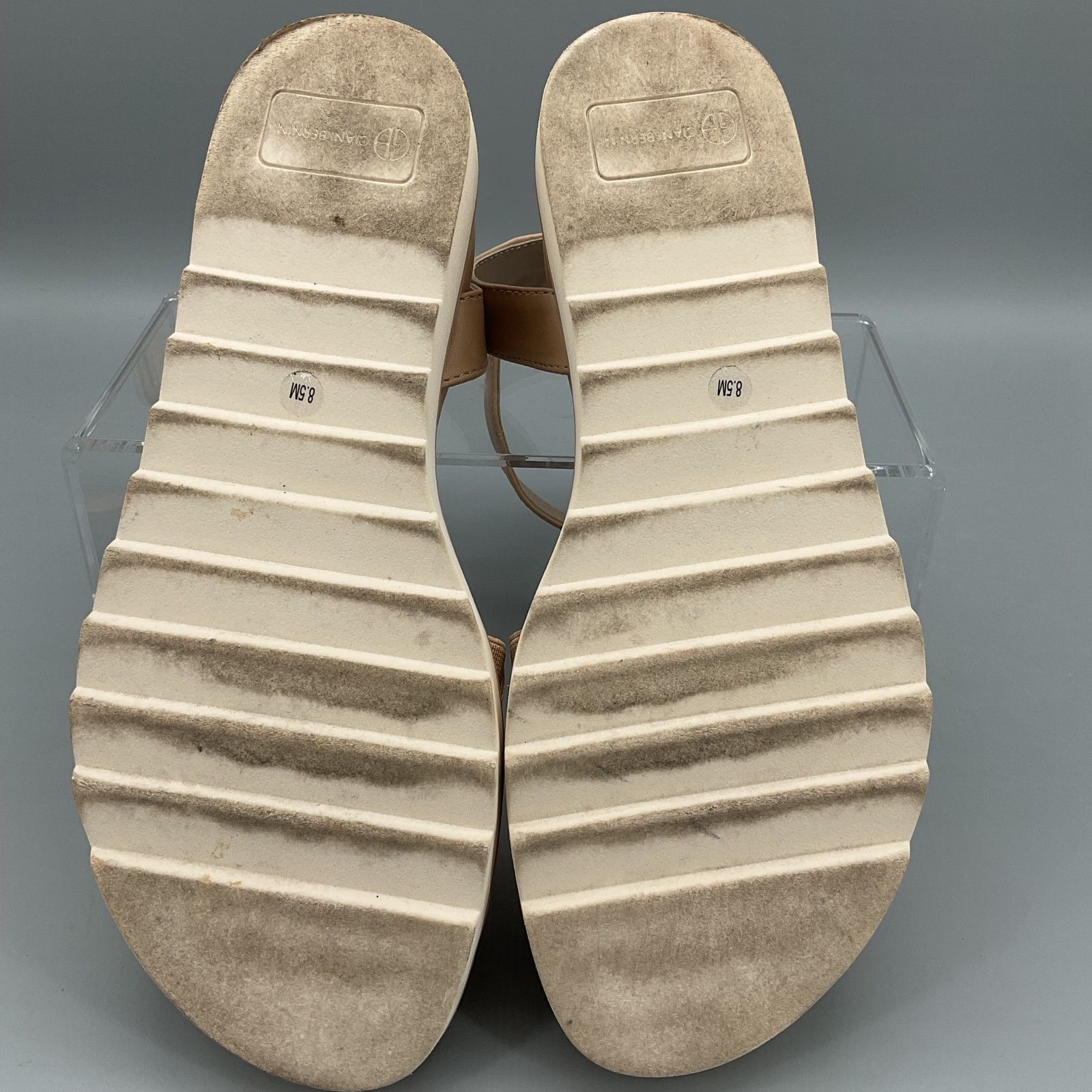 Giani Bernini Giani Bernini Womens Constancia Wedge Sandals Beige Size 8.5 Size US 8.5 / IT 38.5 - 8 Thumbnail
