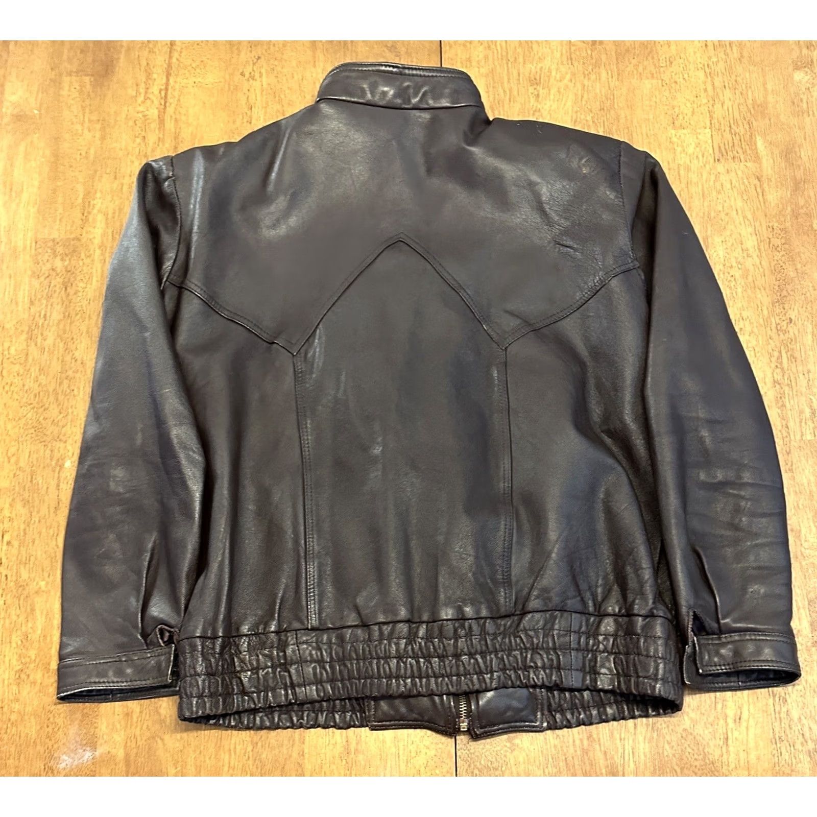 Vintage VINTAGE Unbranded 70s Leather Jacket L Brown Full Zip Motorcycle Classic Biker Mens Womens Size US L / EU 52-54 / 3 - 6 Thumbnail