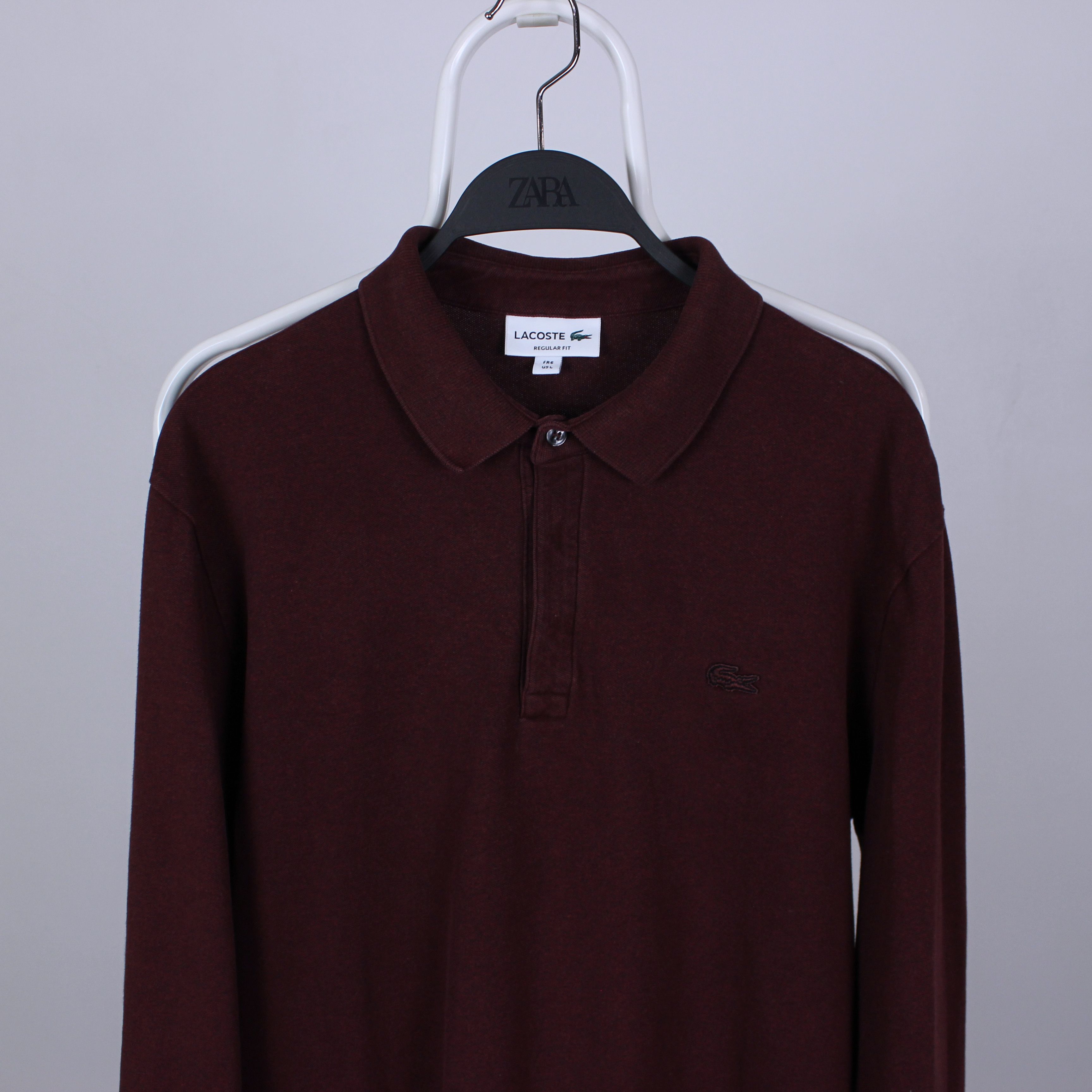 Lacoste Lacoste long sleeve sweatshirt men cotton L red black Size US L / EU 52-54 / 3 - 6 Thumbnail