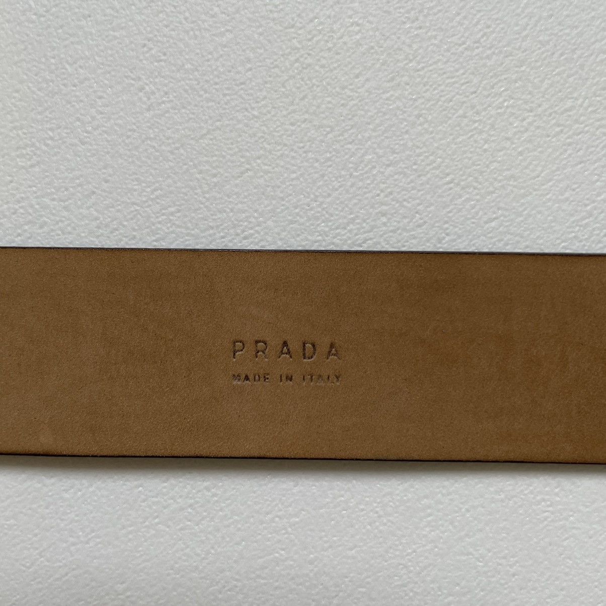 Prada Mid 2000s Western Plaque Buckle Belt Size 30 - 16 Thumbnail