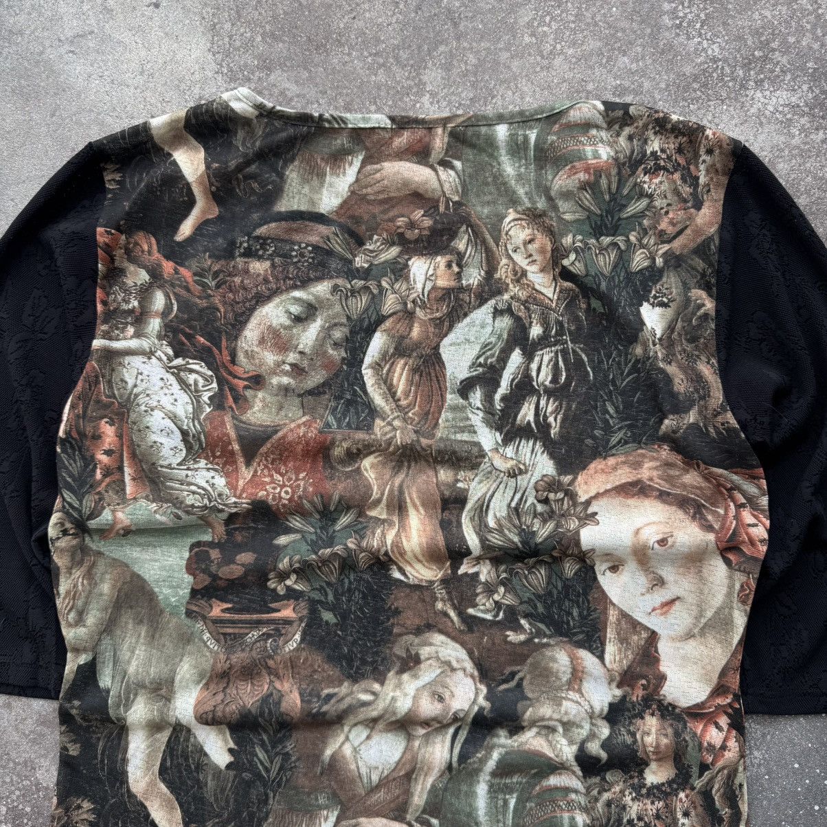 Hysteric Glamour Virgin Maria Printed Vintage Y2K Mesh 3/4 Sleeve Top Size M / US 6-8 / IT 42-44 - 9 Thumbnail