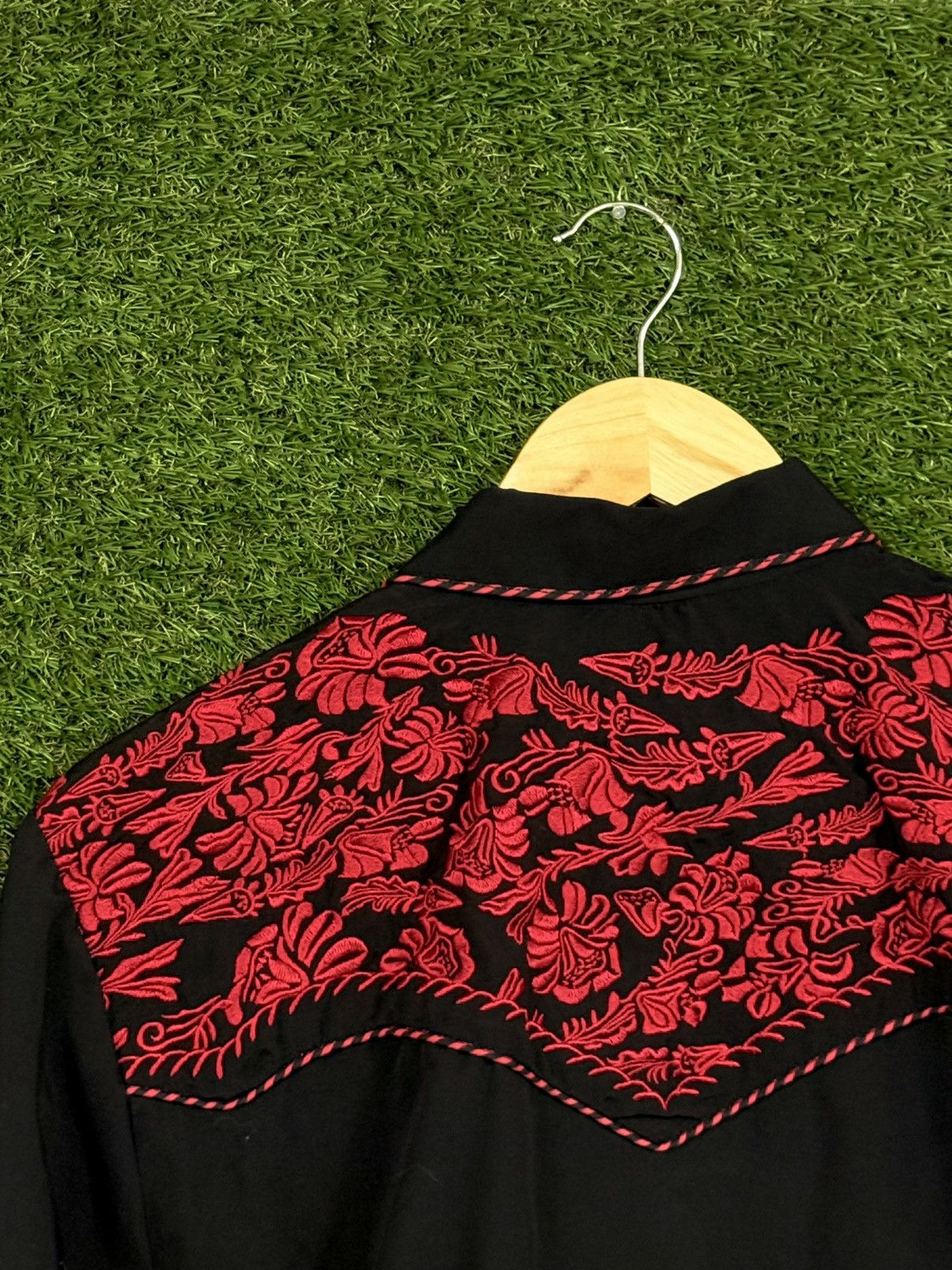 Vintage Vintage Cowboy Embroidery Western Yoke Black Shirt Medium Size US M / EU 48-50 / 2 - 6 Thumbnail