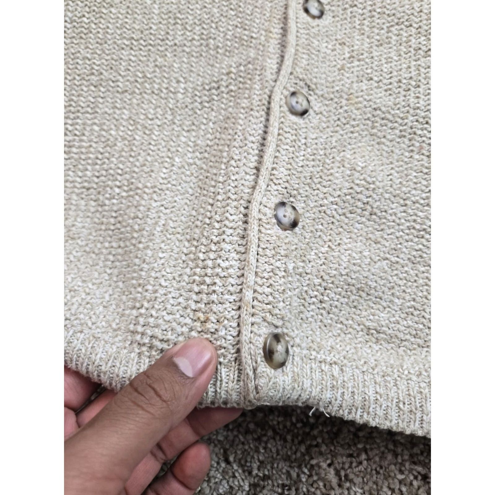 Eddie Bauer VINTAGE Eddie Bauer Sweater Vest Men L Beige Knit Cotton USA Made 90s Size US L / EU 52-54 / 3 - 3 Thumbnail