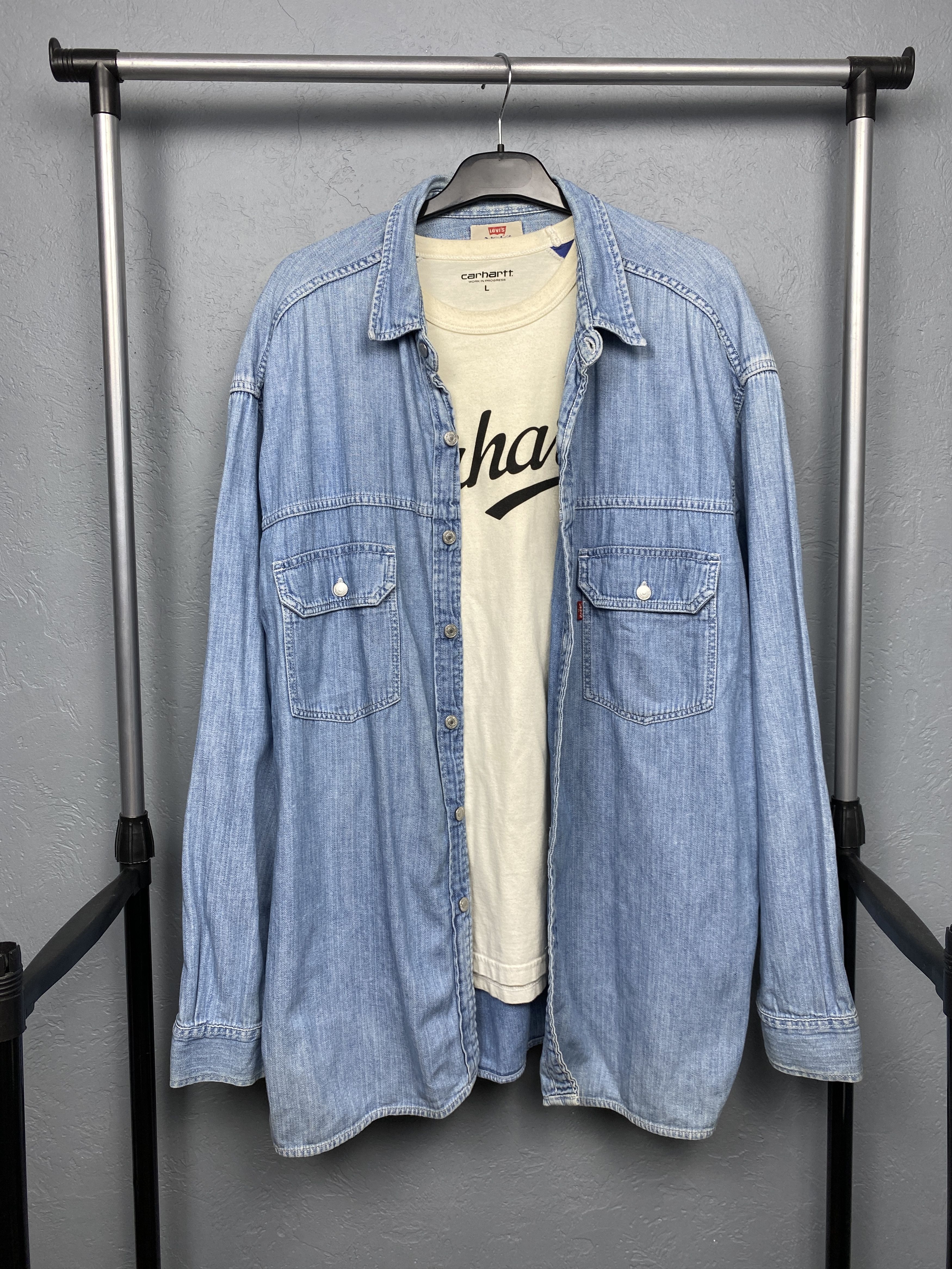 Levi's Levi's 90s Vintage Mens Denim Shirt Size US XL / EU 56 / 4 - 1 Thumbnail