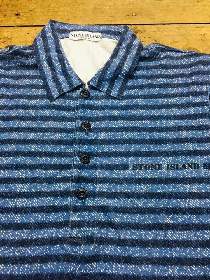Stone Island Vintage Stone Island Striped Polo Shirt Size US M / EU 48-50 / 2 - 2 Thumbnail